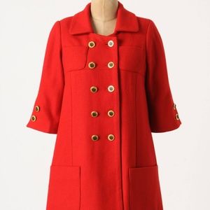 VGUC Anthropologie Ruby Paths Coat size 2